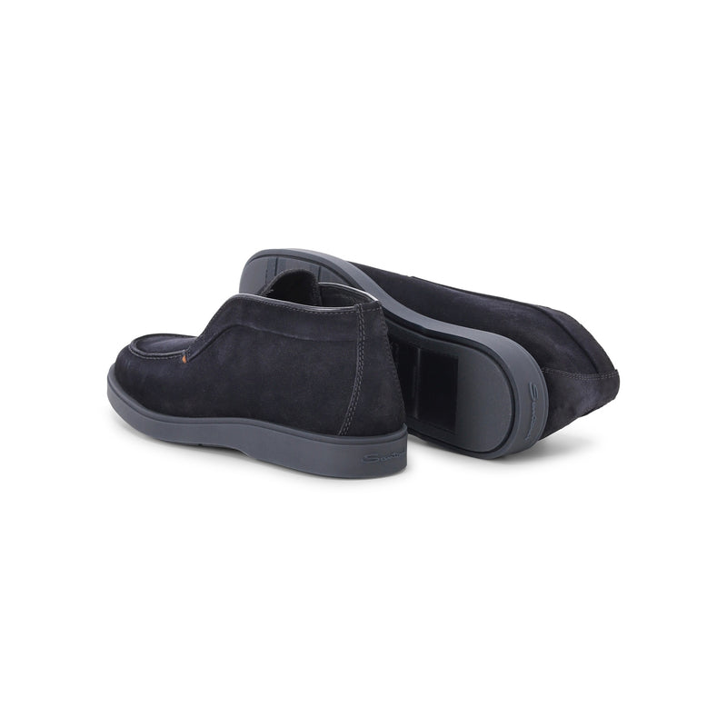 Santoni Desert Boot aus Veloursleder mit Pelzfutter Herren