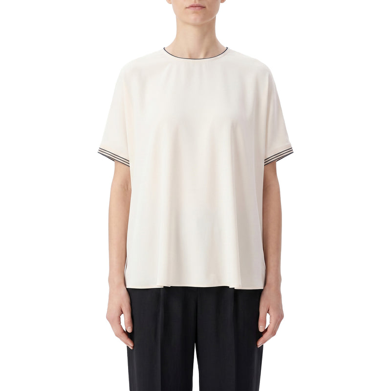 Blusenshirt aus Seiden-Mix 42 / Creme