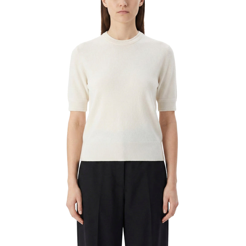 Jil Sander Kurzarmpullover aus Schurwolle Damen