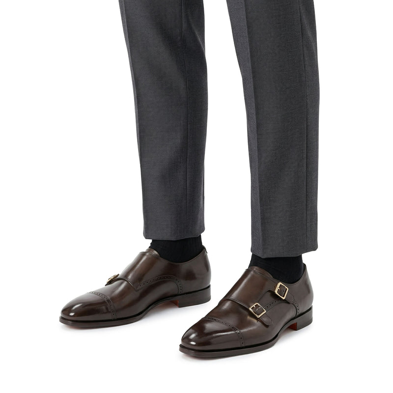 Doppel-Monkstraps aus Leder