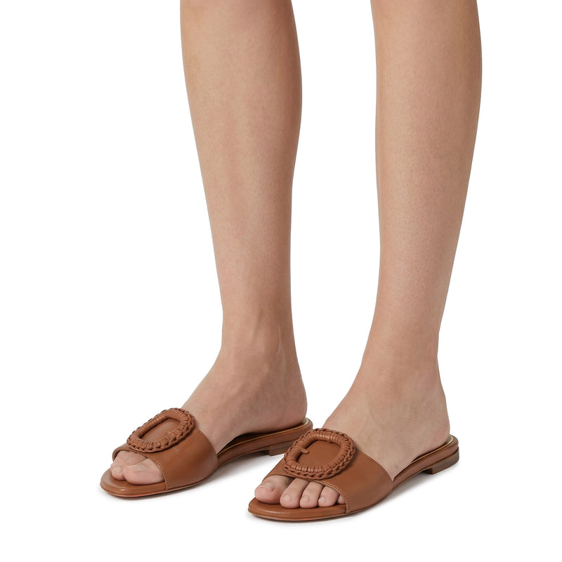 Santoni Pantoletten aus Leder Damen