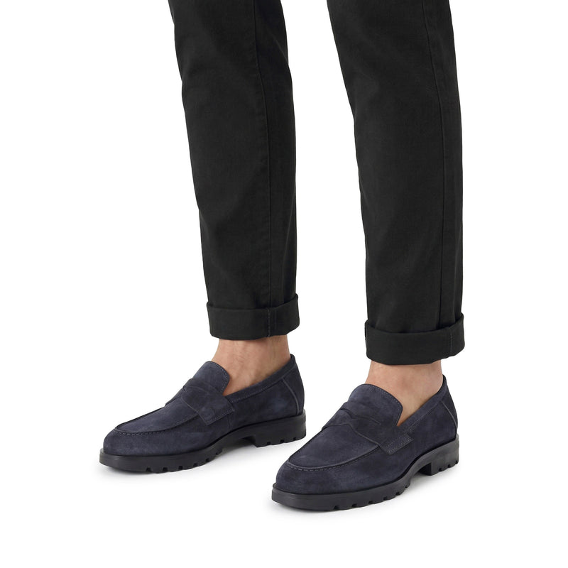 Santoni Loafer aus Veloursleder Herren