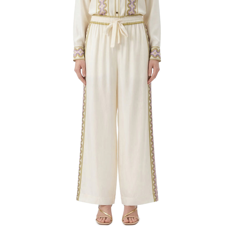 Zimmermann Weite Hose Luna aus Seide Damen