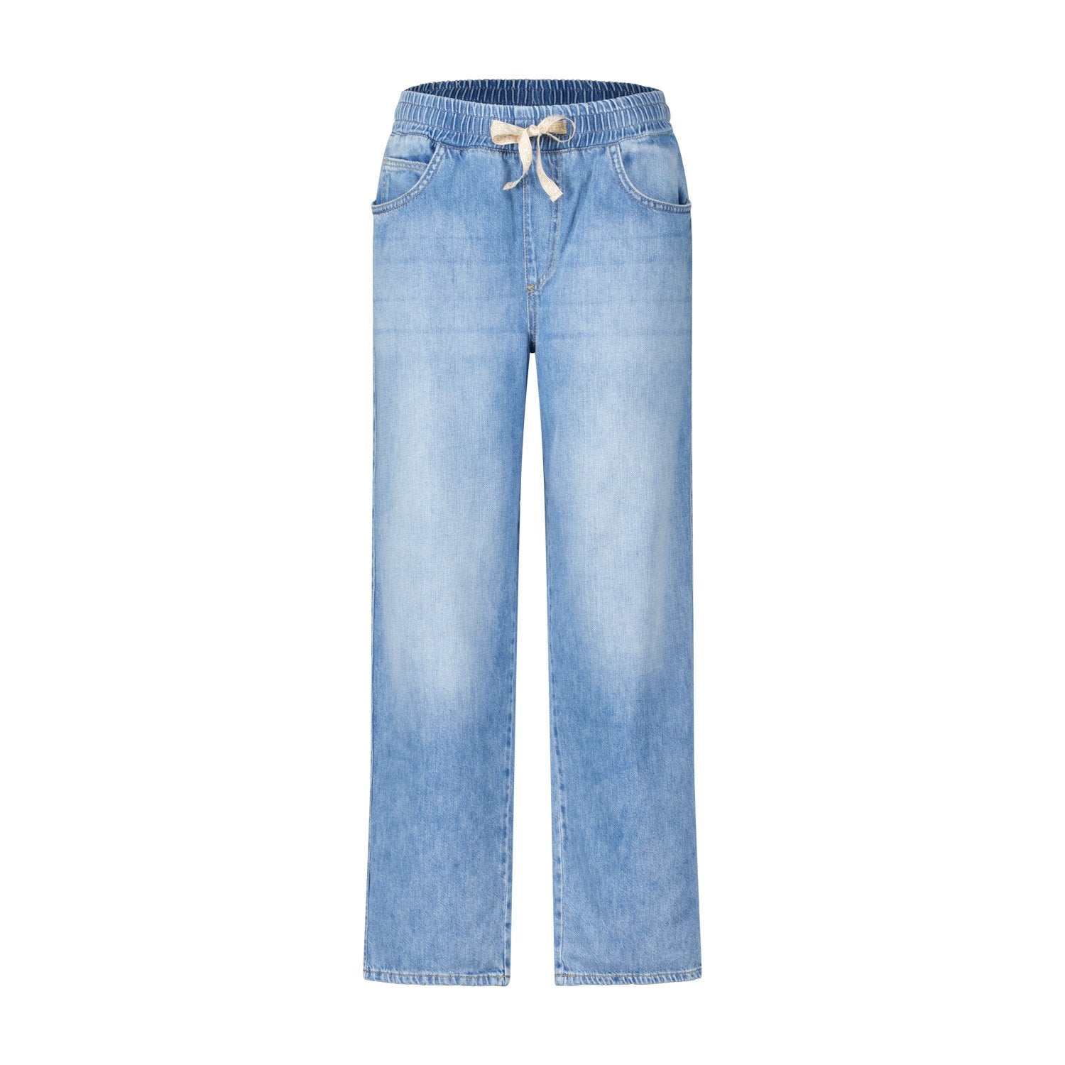 Crop Flared Jeans mit Strassdetails