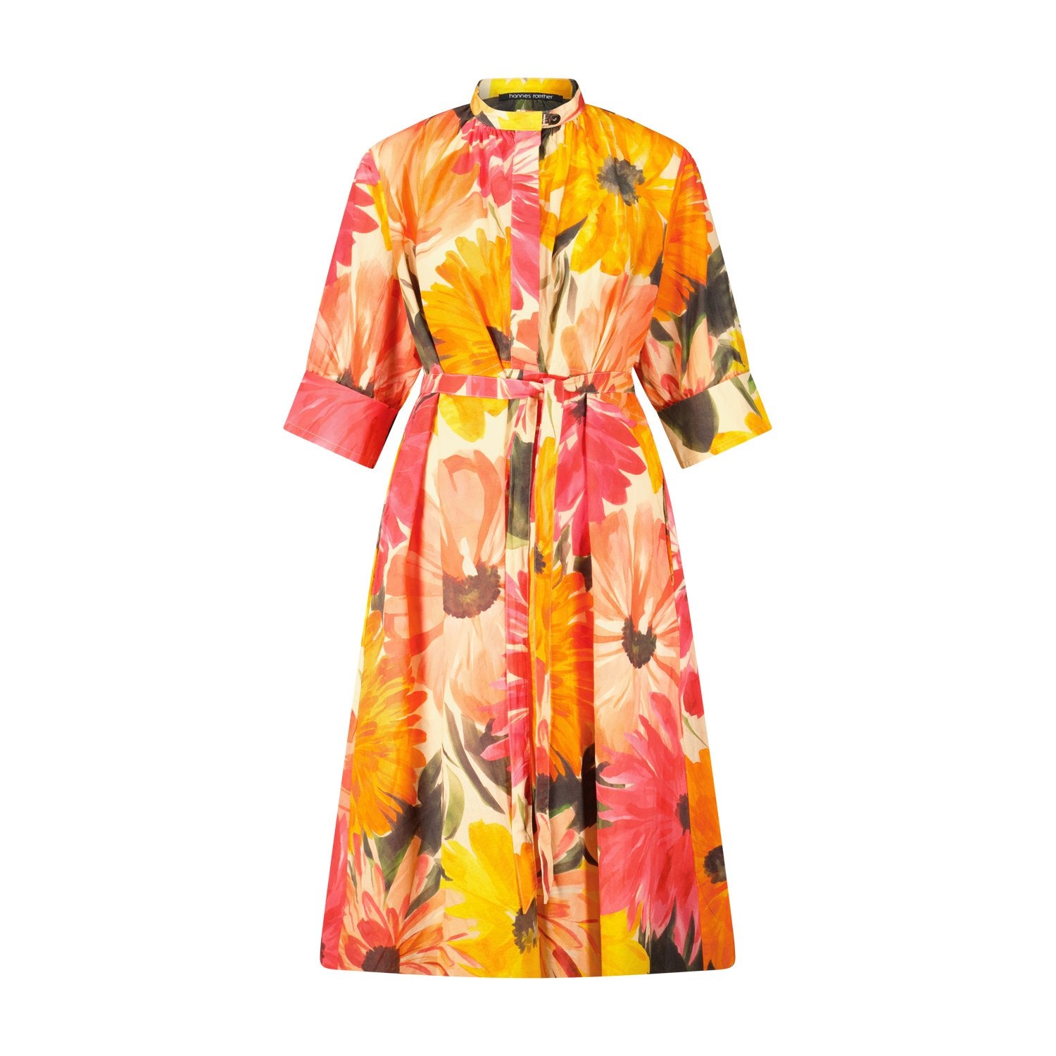 Blusenkleid mit farbenfrohem Blumenprint