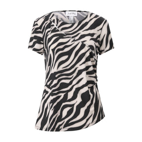 Shirt mit Animalprint 46 / Schwarz