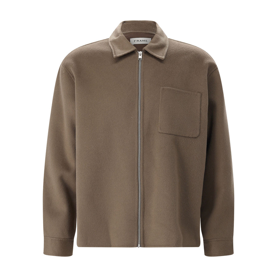 Overshirt aus Wolle XL / Graugrün