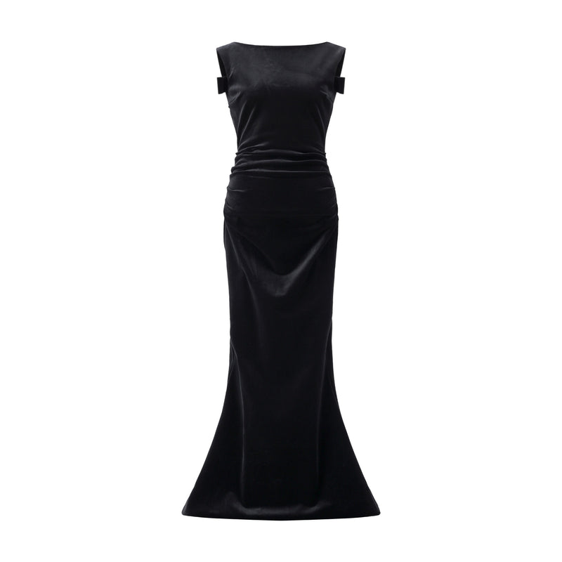 Chiara Boni Langes Samtabendkleid Nima Damen