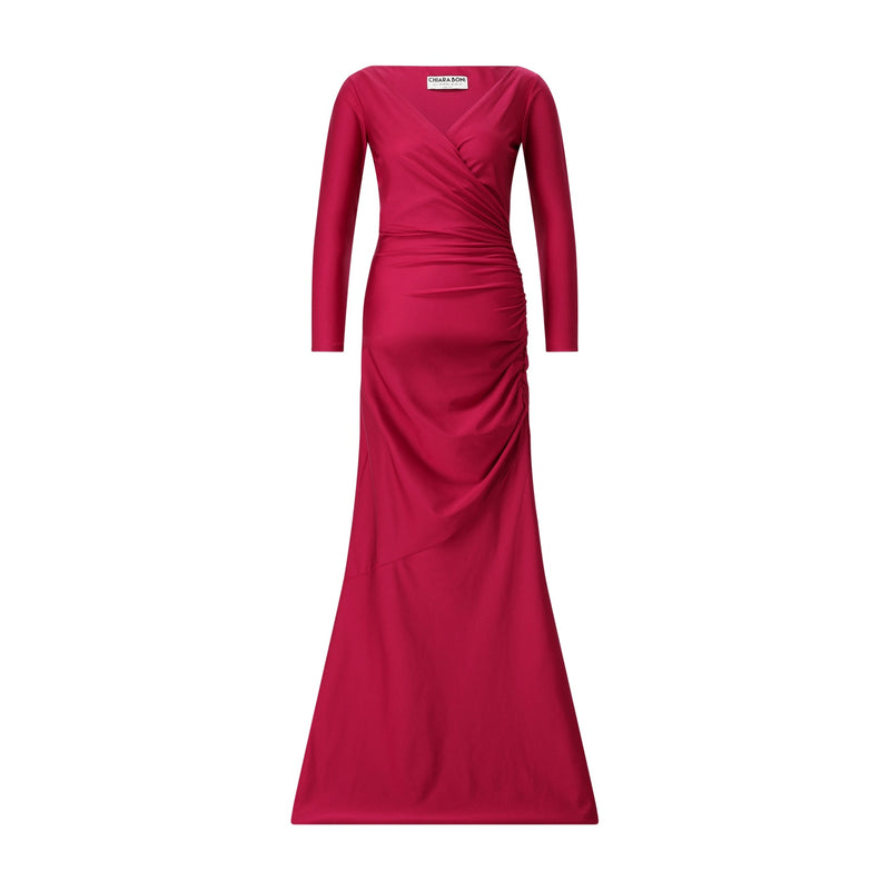 Chiara Boni Langes Abendkleid Honui in Wickeloptik Damen