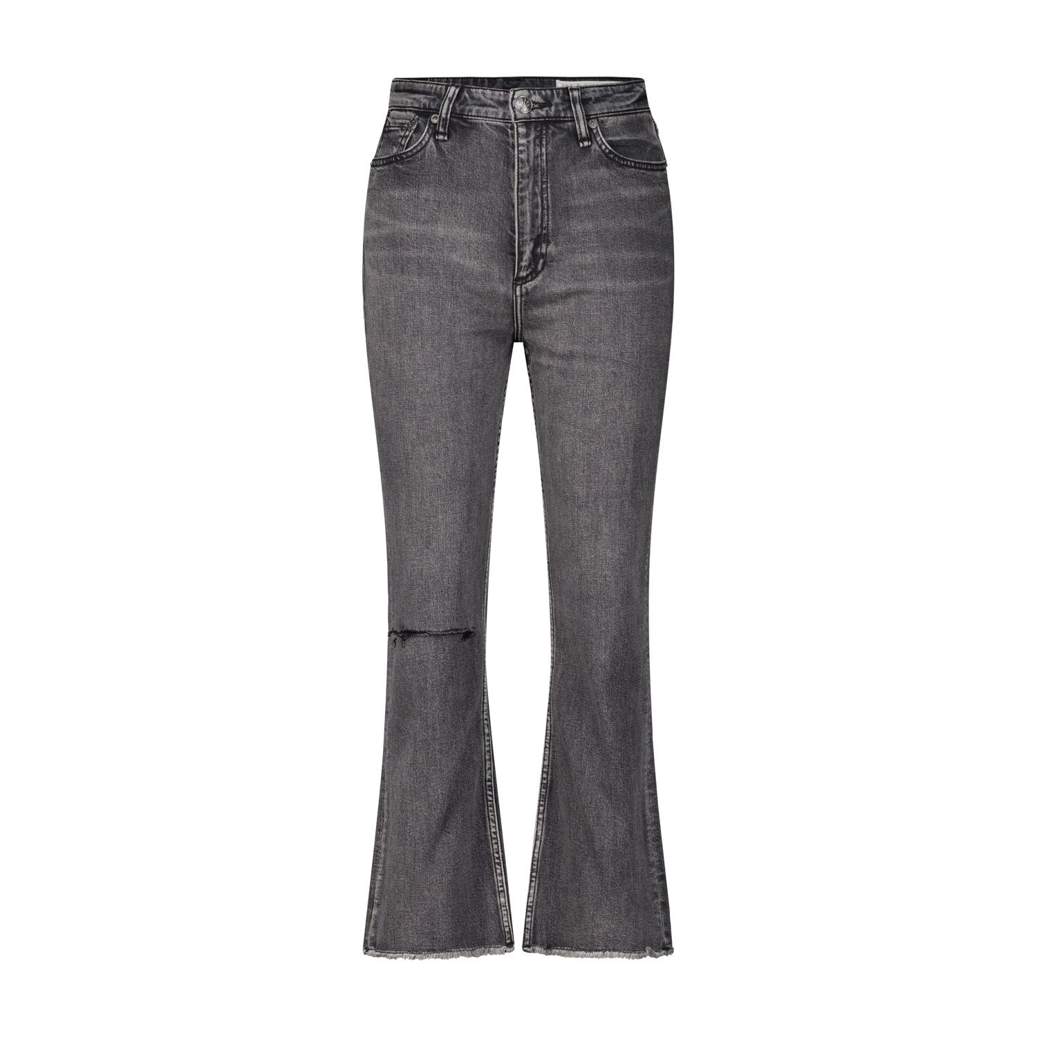 High Rise Ankle Flare Jeans Serwholes