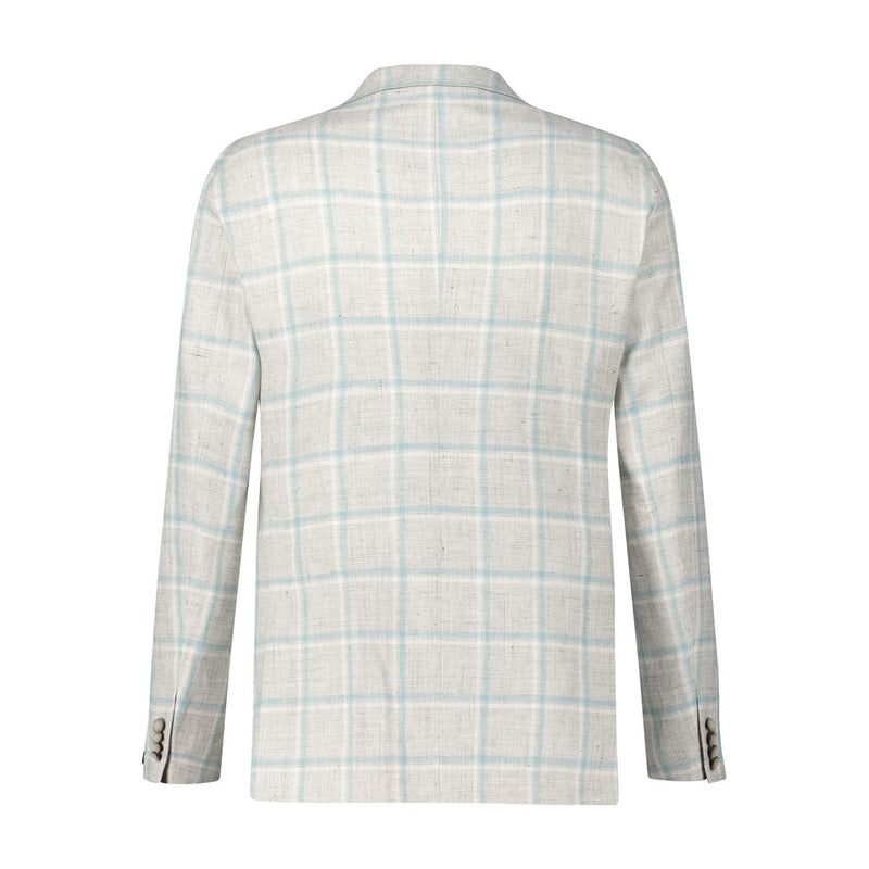 Tagliatore Kariertes Sakko aus Leinen-Mix Herren