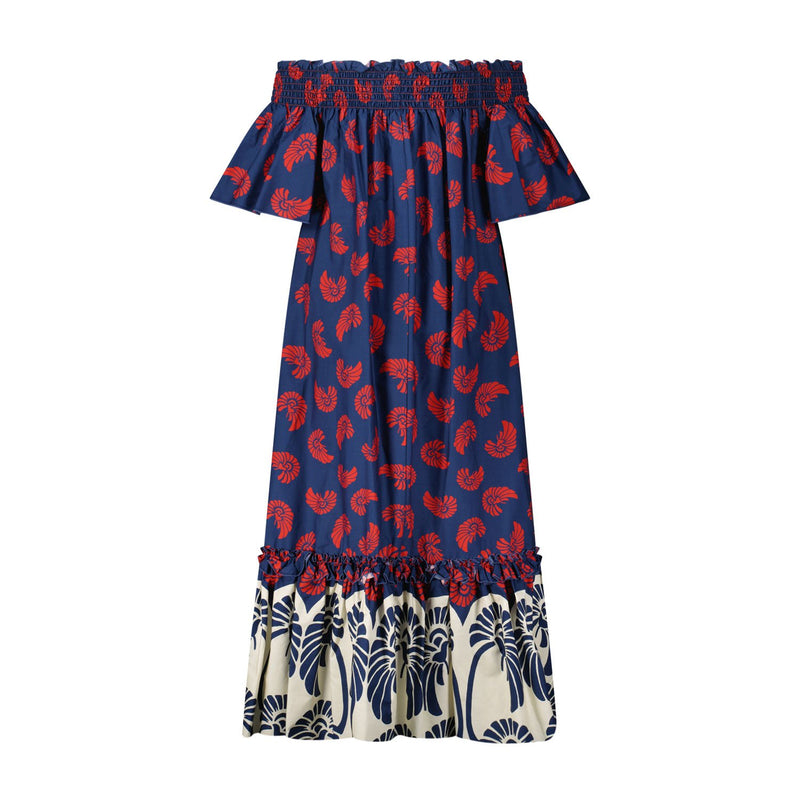 La Double J Off-Shoulder Kleid aus Baumwolle Damen