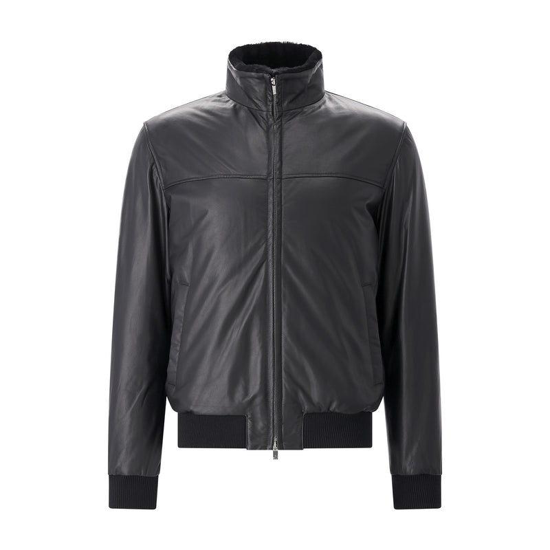 Tombolini Lederjacke mit Fellkragen Herren
