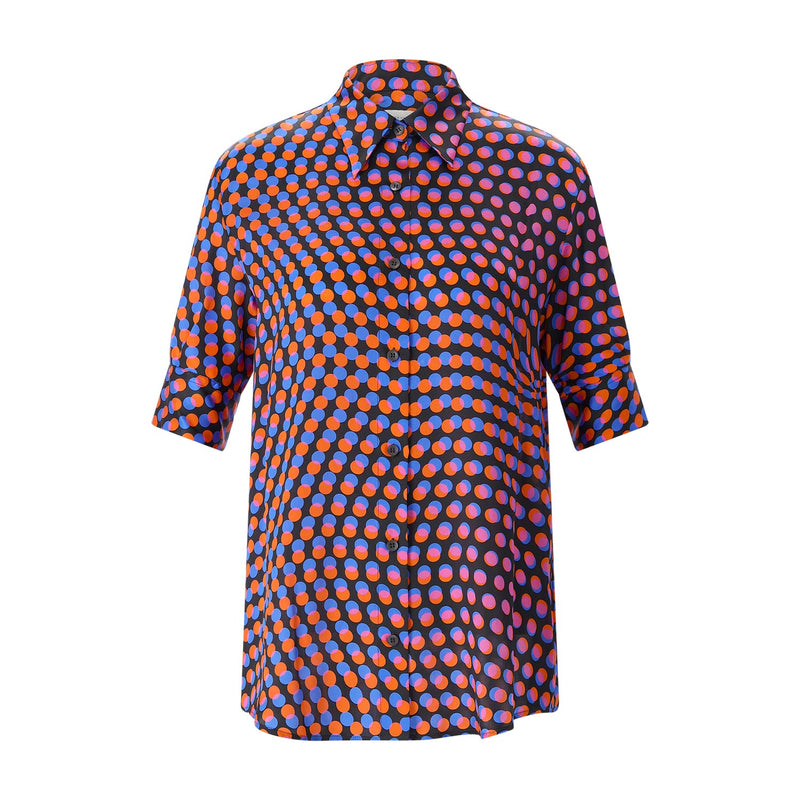 Hemdbluse aus Seide 42 / Multicolor