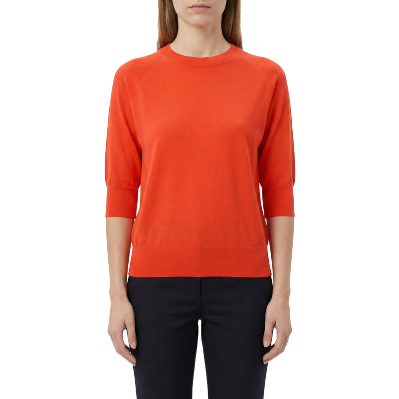 Dries van Noten Kurzarmpullover Tuan aus Merinowolle Damen