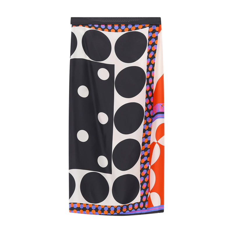 Midi-Wickelrock aus Seide One Size / Multicolor