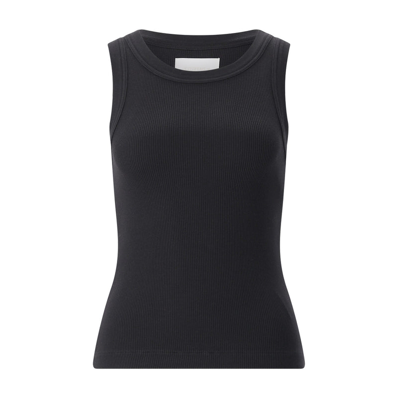 Geripptes Top Isabel L / Schwarz