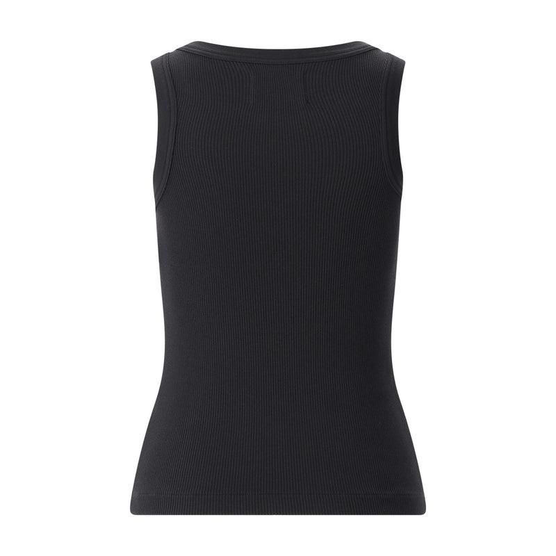 Geripptes Top Isabel L / Schwarz