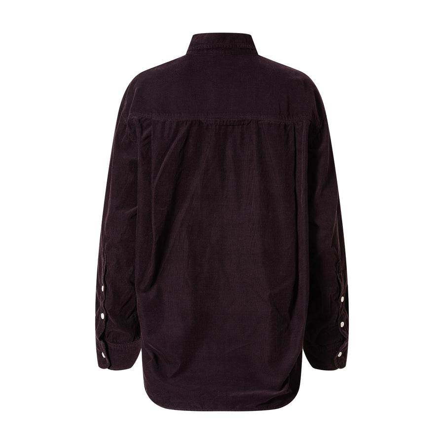 Hemdbluse Kayla aus Baumwolle L / Lila