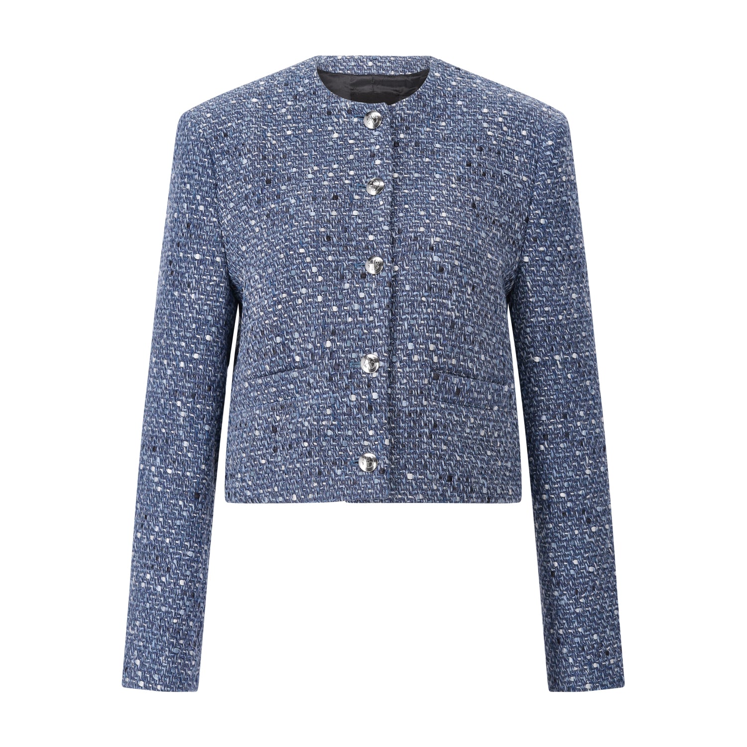 Jacke Amber in Tweed-Optik L / Blau