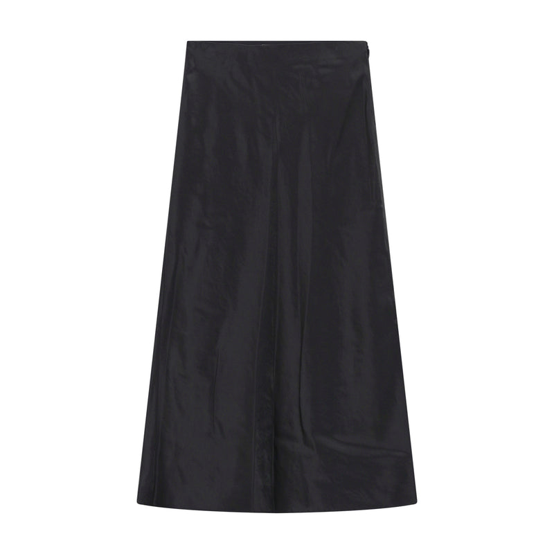 Midirock aus Satin XL / Schwarz