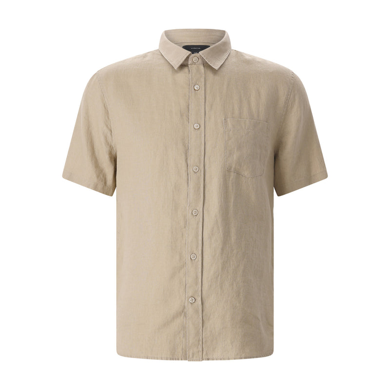 Vince Kurzarmhemd aus Leinen Herren