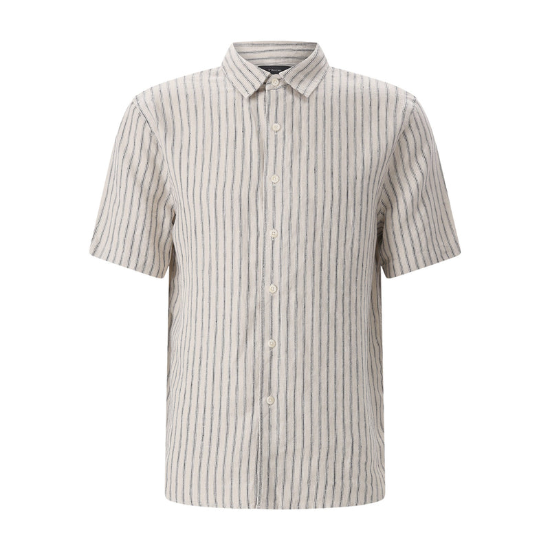 Vince Gestreiftes Kurzarmhemd Herren
