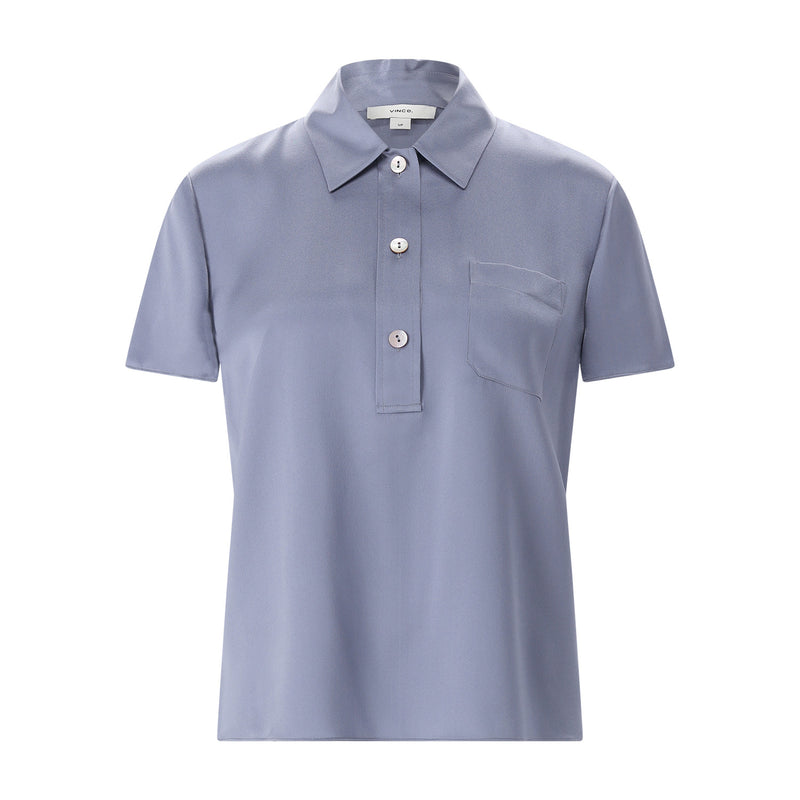 Vince Poloshirt aus Seide Damen