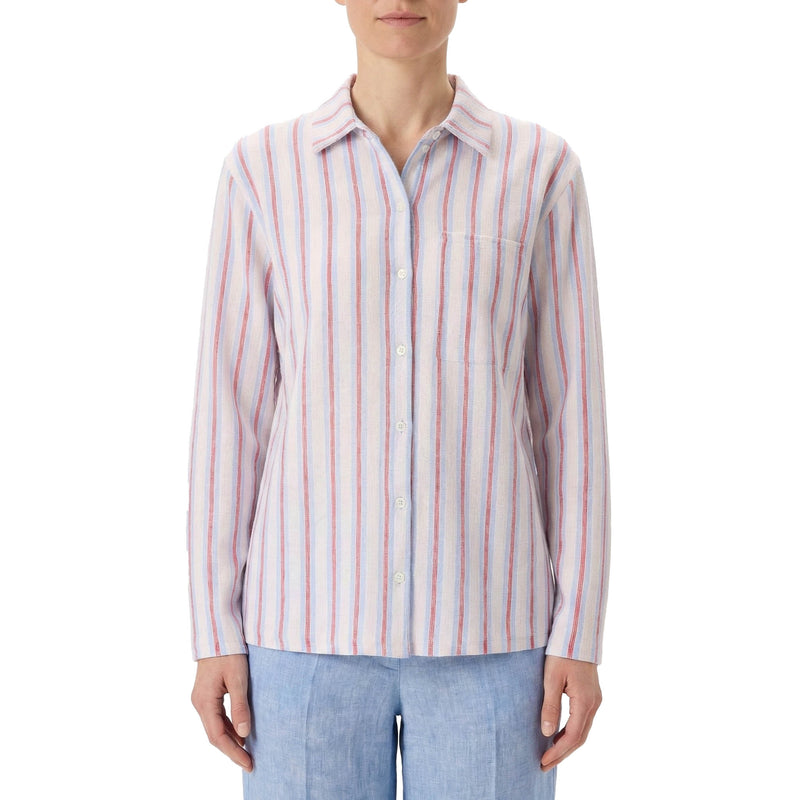 Guest in Residence Gestreifte Hemdbluse aus Kaschmir Damen