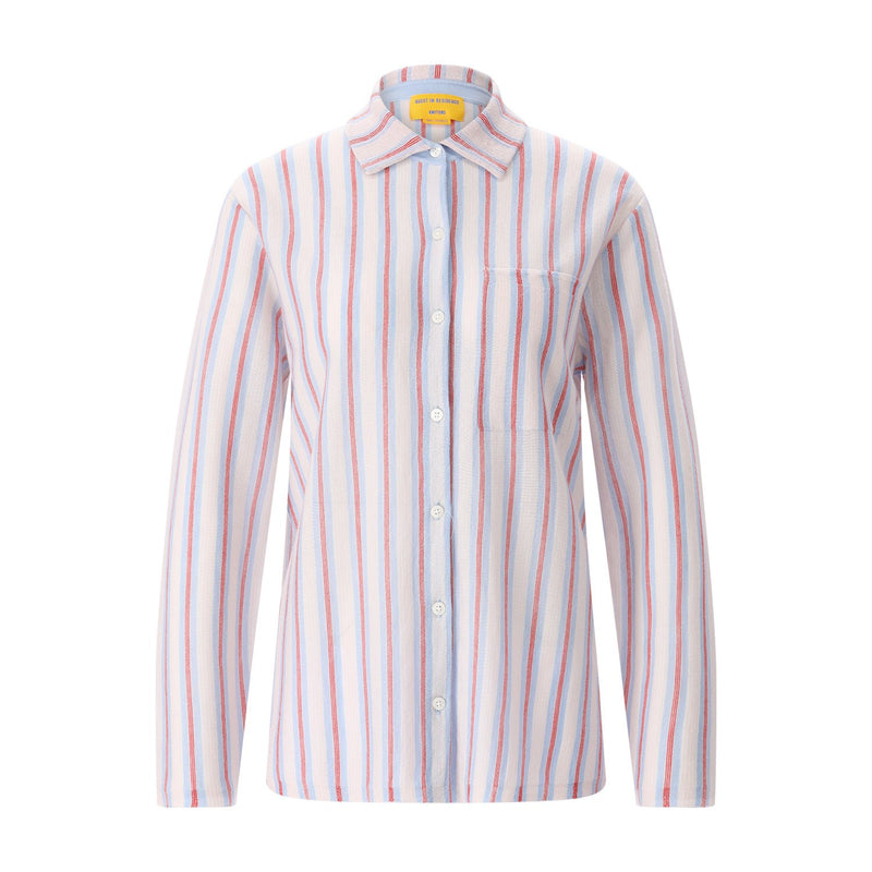 Guest in Residence Gestreifte Hemdbluse aus Kaschmir Damen