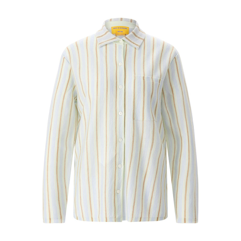 Guest in Residence Gestreifte Hemdbluse aus Kaschmir Damen