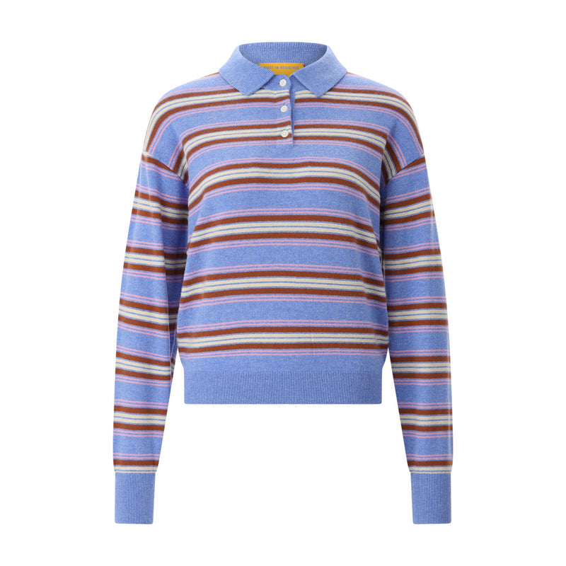 Pullover Collegiate aus Kaschmir L / delft blue combo