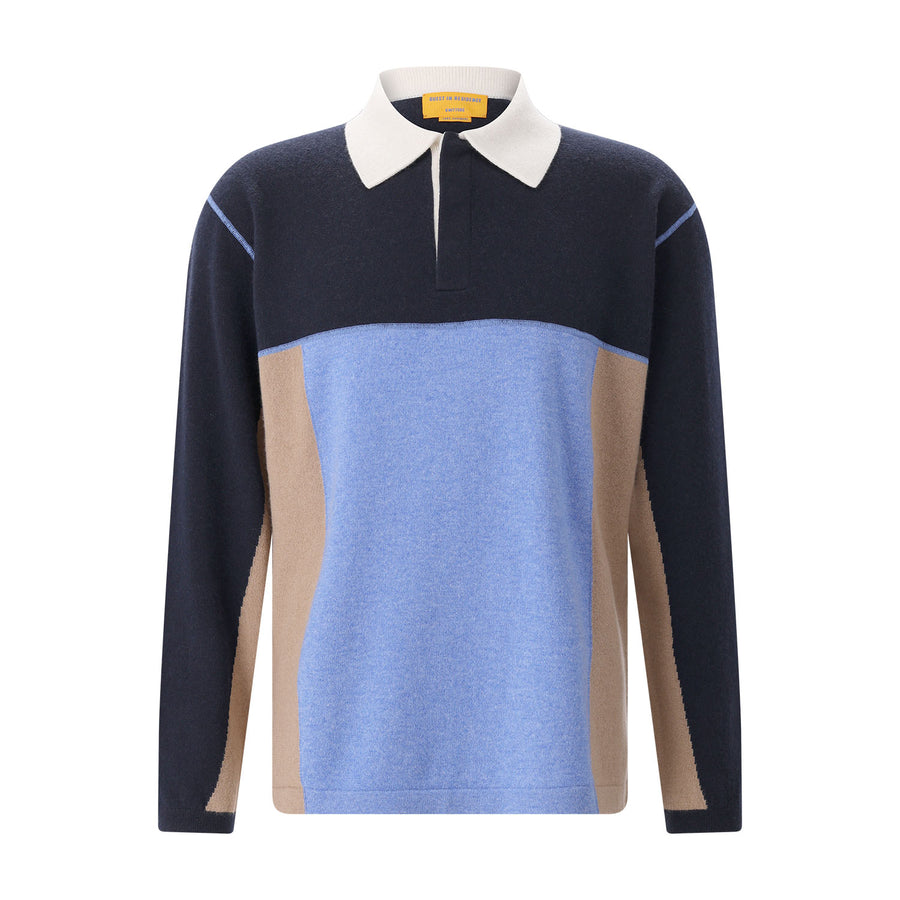 Guest in Residence Longsleeve-Polo aus Kaschmir Herren