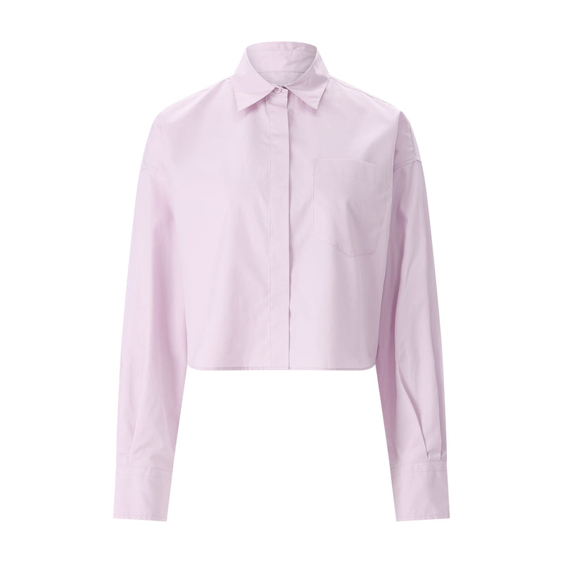 Cropped Hemdbluse Marin L / Lila