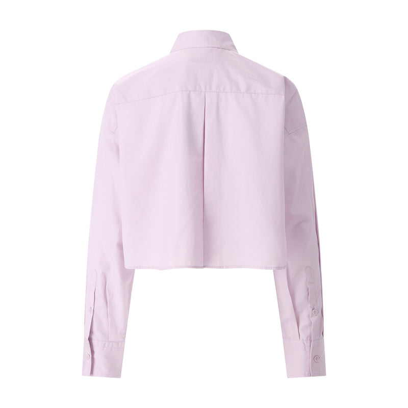 Cropped Hemdbluse Marin L / Lila