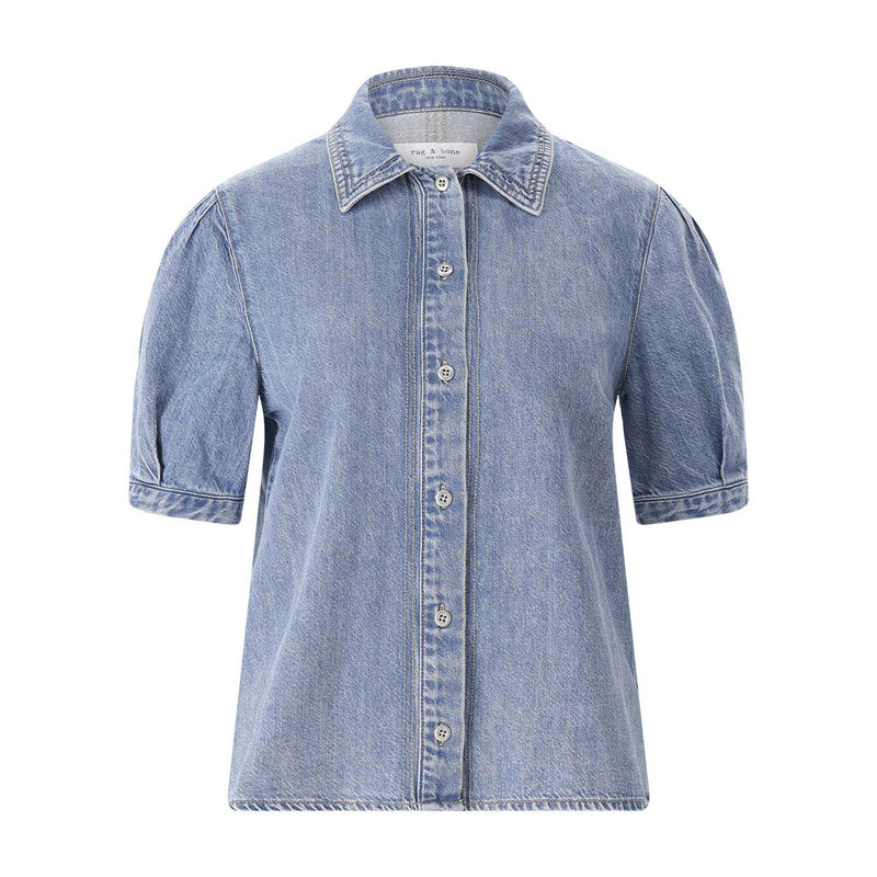 Rag&Bone Kurzarmbluse aus Denim Damen