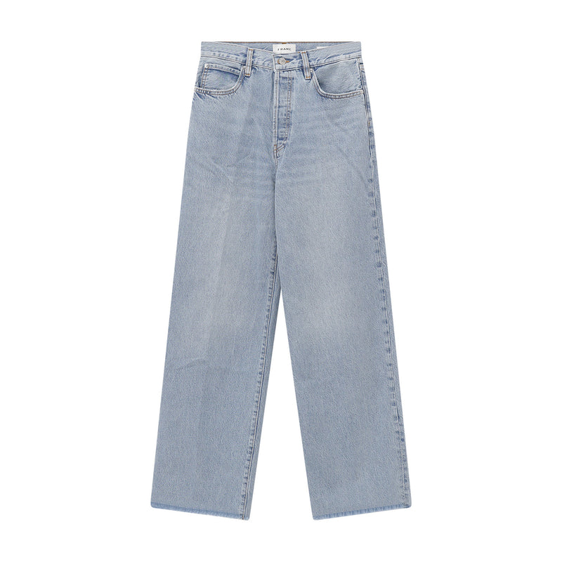 Relaxed Wide-Leg Jeans 30 / Hellblau