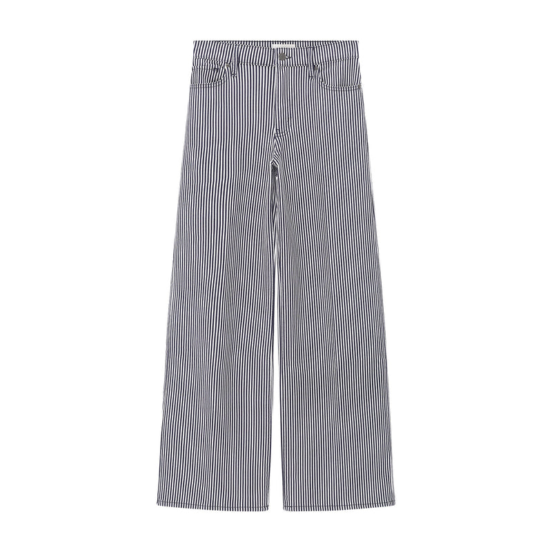 Frame Gestreifte Wide-Leg Jeans Le Slim Palazzo Damen