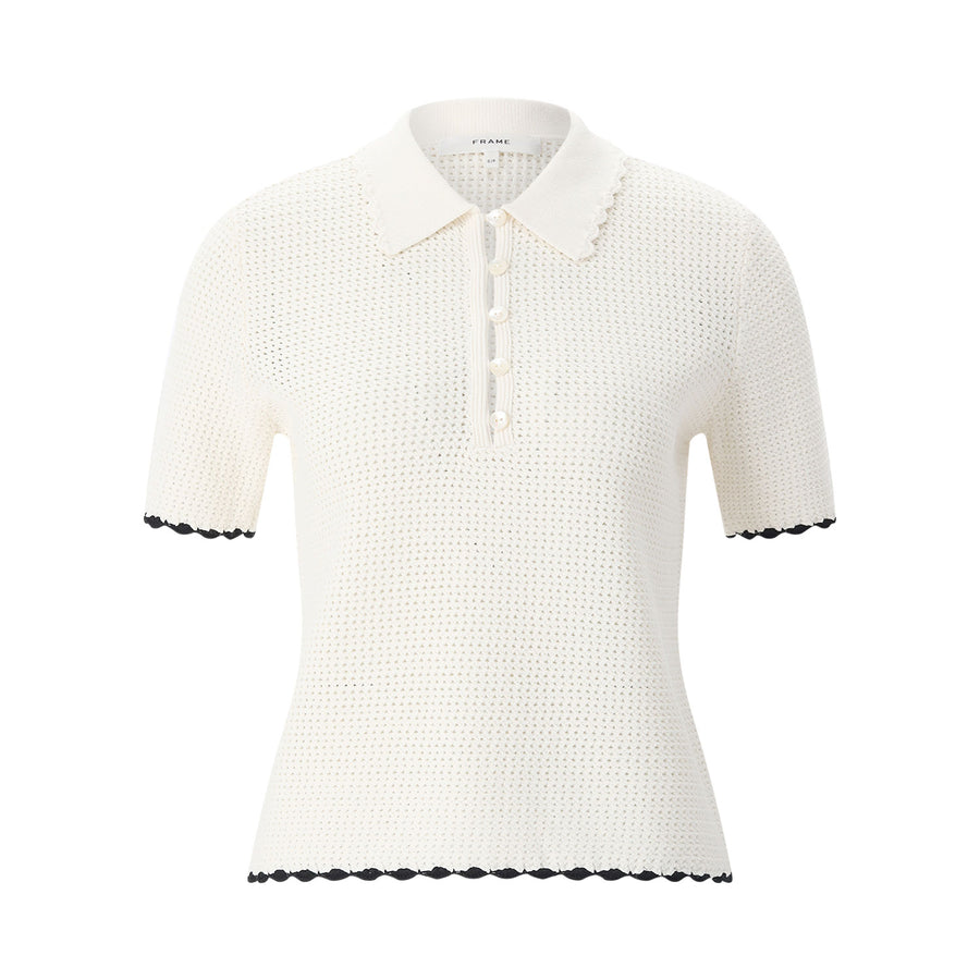 Frame Gestricktes Shirt mit Lochmuster Damen