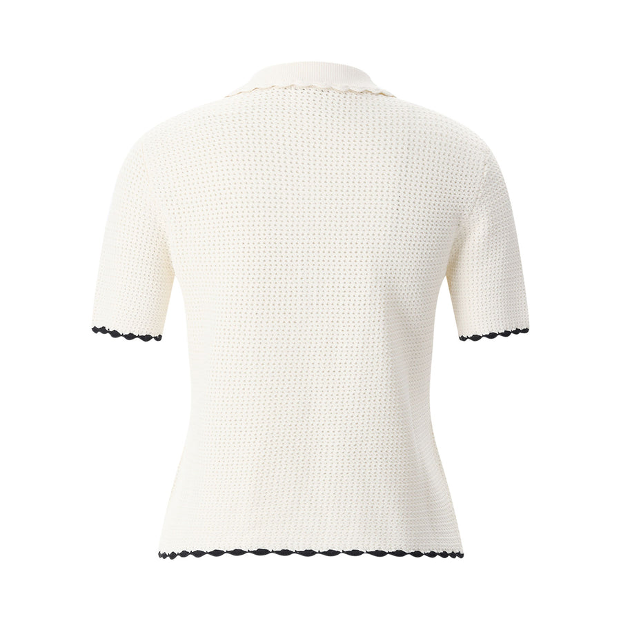 Frame Gestricktes Shirt mit Lochmuster Damen