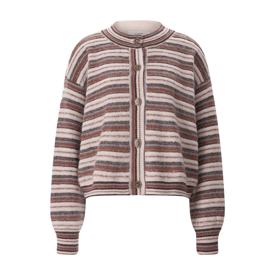 Strickjacke aus Leinen-Mix L / Braun