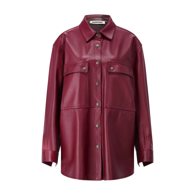 Darkpark Overshirt aus Lammleder Damen