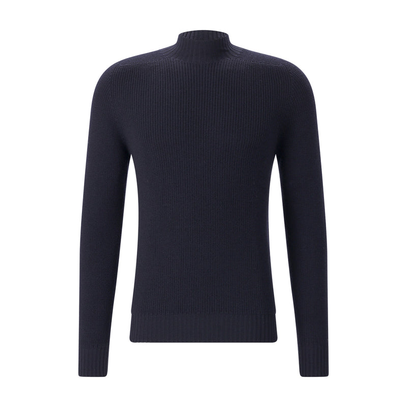 Strickpullover mit Stehkragen 58 / Navy