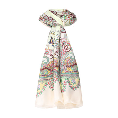 Seidentuch mit Paisley-Muster One Size / Rosa
