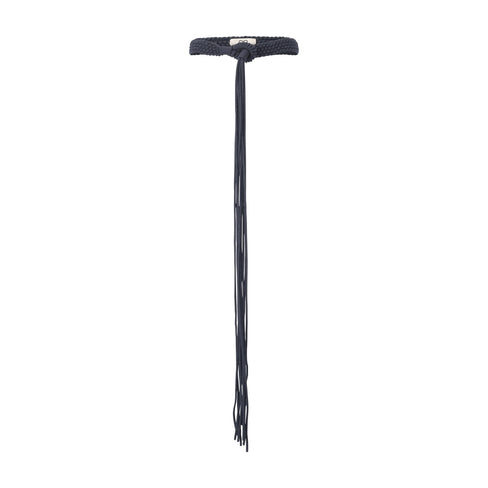 Geflochtener Taillengürtel mit Leinen One Size / Dunkelblau