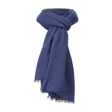 Feiner Schal mit Fransen One Size / Dunkelblau