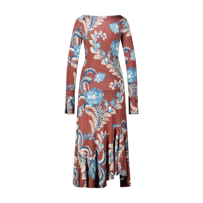 Etro Jersey Kleid mit floralem Muster Damen