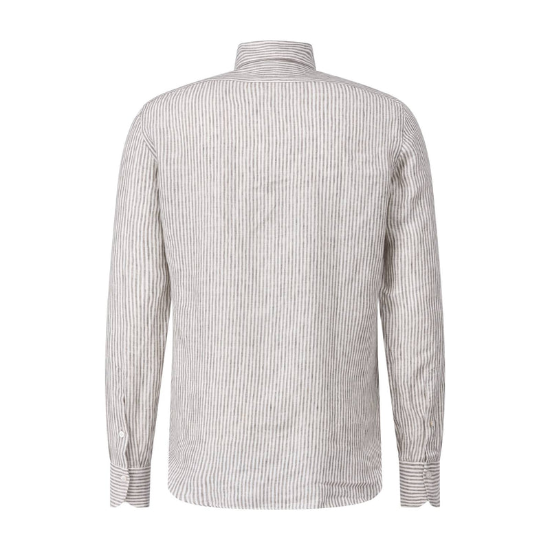 Finamore Leinen-Hemd Luigi Tokyo mit Streifen Herren