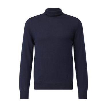Rollkragen-Pullover aus Schurwolle 56 / Grau