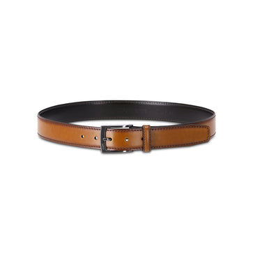 Gürtel aus glänzenden Leder 120 / Schwarz